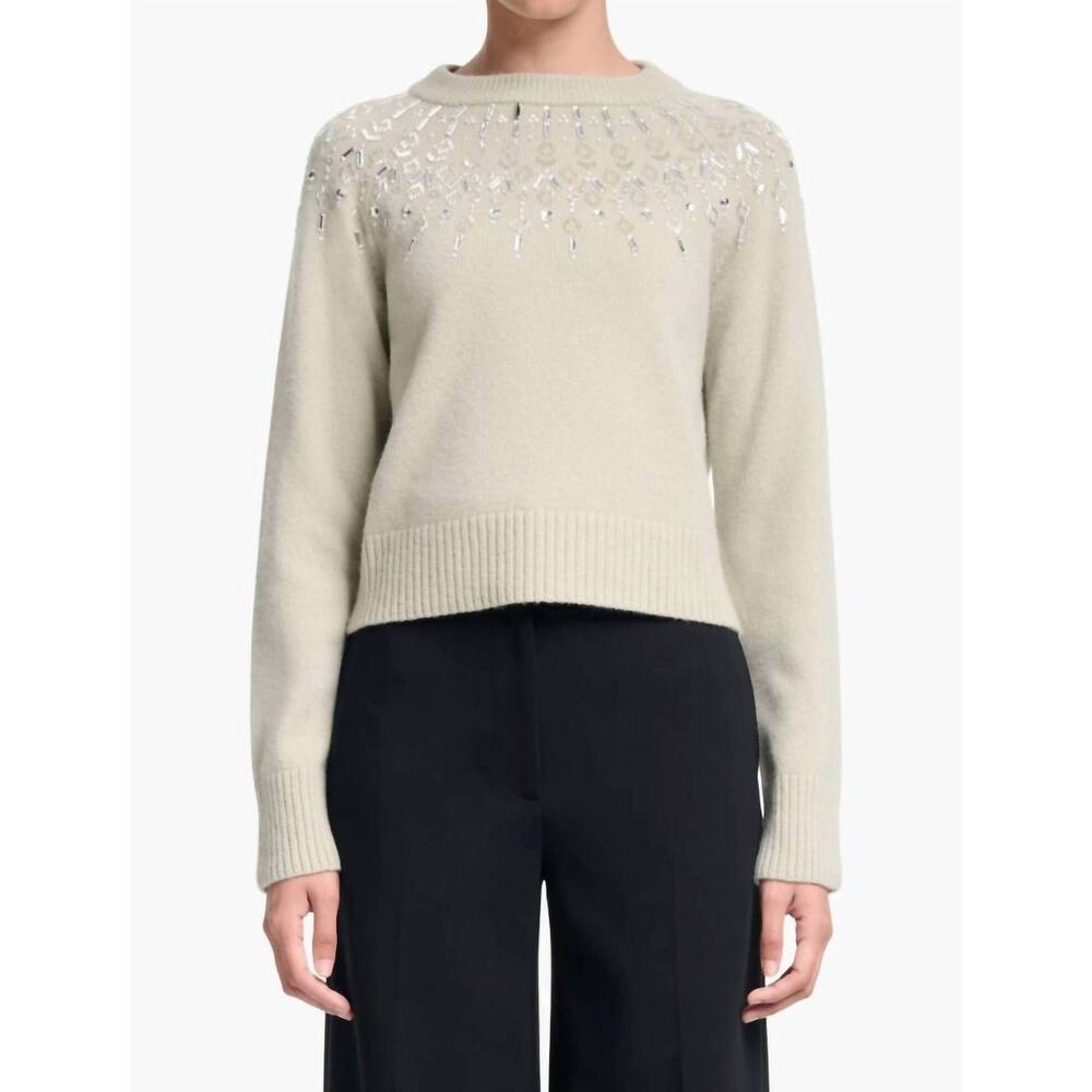 NEW ALTUZARRA harold embroidered sweater in sage